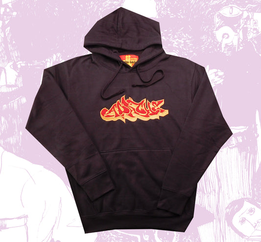 Apache Plain Applique Hoodie Black